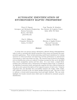 automatic identification of environment haptic properties1
