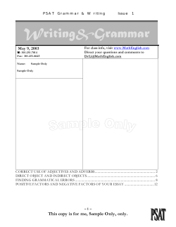 This copy is for me, Sample Only, only.