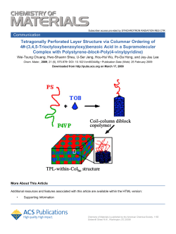 Tetragonally Perforated Layer Structure via Columnar