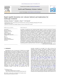Rapid regolith formation over volcanic bedrock and implications for