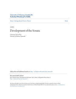 Development of the Sonata - ScholarWorks@UARK
