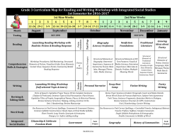 Grade 3 ELAR/ESL Curriculum Map