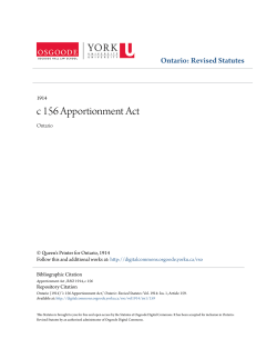 c 156 Apportionment Act - Osgoode Digital Commons