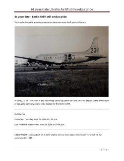 61 years later, Berlin Airlift still evokes pride