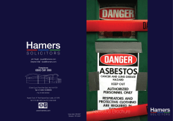 Asbestos Brochure - Hamers Solicitors