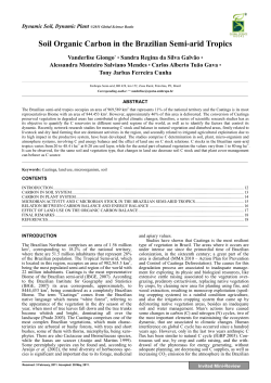 Soil Organic Carbon in the Brazilian Semi