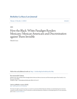 How the Black/White Paradigm Renders Mexicans/Mexican