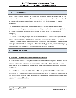 Incident Command System - Everett Community College