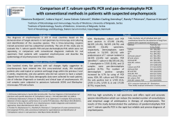 Comparison of T. rubrum specific PCR and pan