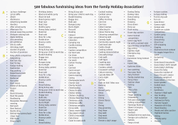 500 fabulous fundraising ideas from the Family Holiday Association