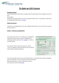 To Gain an LGV Licence