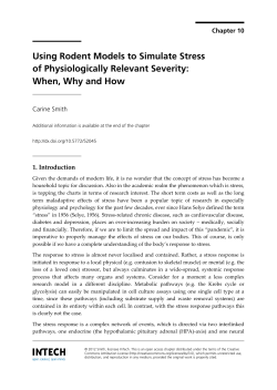 Using Rodent Models to Simulate Stress of