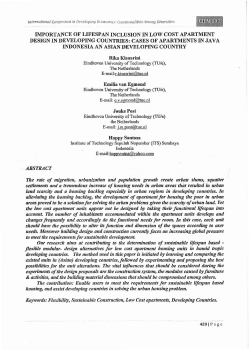 importance of lifespan inclusion in low cost apartment design in