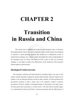 CHAPTER 2 Transition in Russia and China