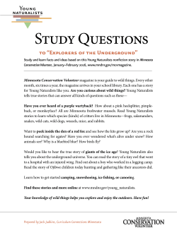 Explorers of the Underground Study Questions