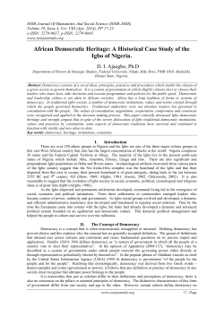 African Democratic Heritage: A Historical Case Study of the