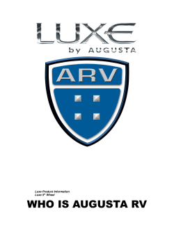 Luxe Product Manual - Evergreen RV Center
