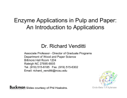 Enzyme Applications in Pulp and Paper Industry