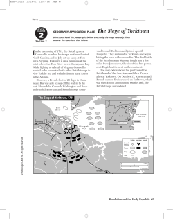 The Siege of Yorktown, 1781