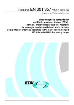 Electromagnetic compatibility and Radio spectrum Matters