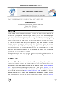 Factors Determining Residential Rental Prices