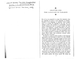 The Language of Paradox