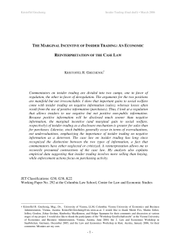 The Marginal Incentive of Insider Trading: An Economic