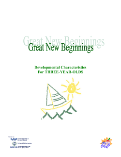 Developmental Characteristics For THREE-YEAR-OLDS