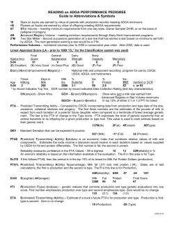 READING an ADGA PERFORMANCE PEDIGREE