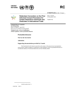 Supporting documents - Rotterdam Convention