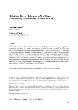 Rethinking Literacy Education in New Times