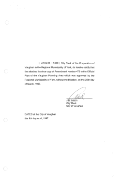 OPA 479 - the City of Vaughan