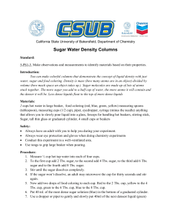 Sugar Water Density Columns - California State University, Bakersfield