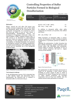 Controlling Properties of Sulfur Particles Formed in Biological