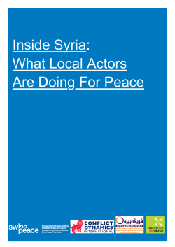 Inside Syria: What Local Actors Are Doing For Peace