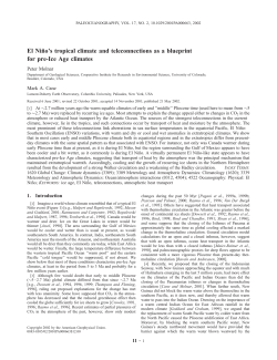 El Nin&tilde;o`s tropical climate and teleconnections as a blueprint for pre