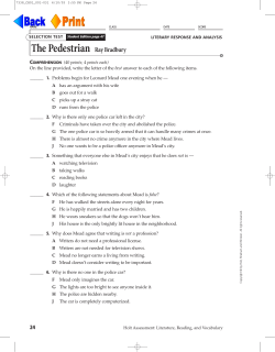 The Pedestrian Ray Bradbury