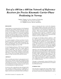 Test of a 400 km x 600 km Network of Reference Receivers for