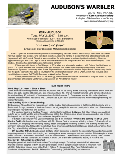 May 2017 - Kern Audubon Society
