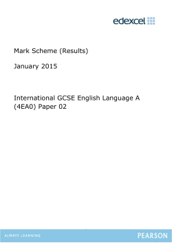 Mark Scheme - Edexcel