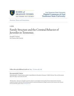 Family Structure and the Criminal Behavior of Juveniles in Tennessee.