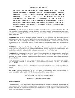 Environmental Health Code