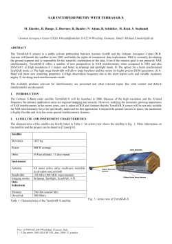 SAR Interferometry With Terrasar-x