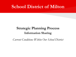 Strategic Planning Session Presentation No. 1