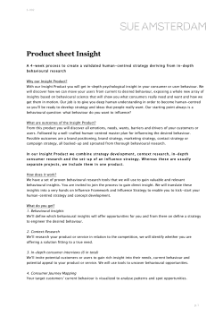 Product sheet Insight
