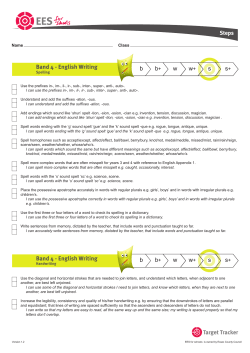 Band 4 Teacher-Writing-Spelling