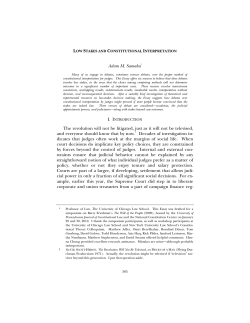 Low Stakes and Constitutional Interpretation