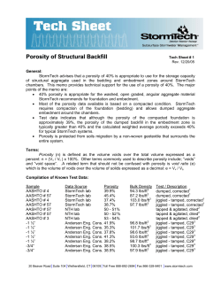 Porosity of Structural Backfill