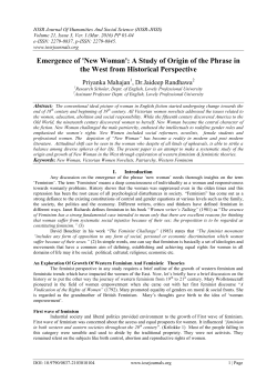 Emergence of `New Woman`: A Study of Origin of the Phrase in the