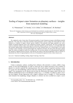 Scaling of impact crater formation on planetary surfaces